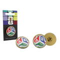 2026 FIFA World Cup adidas Trionda official match ball pin badge on backing card