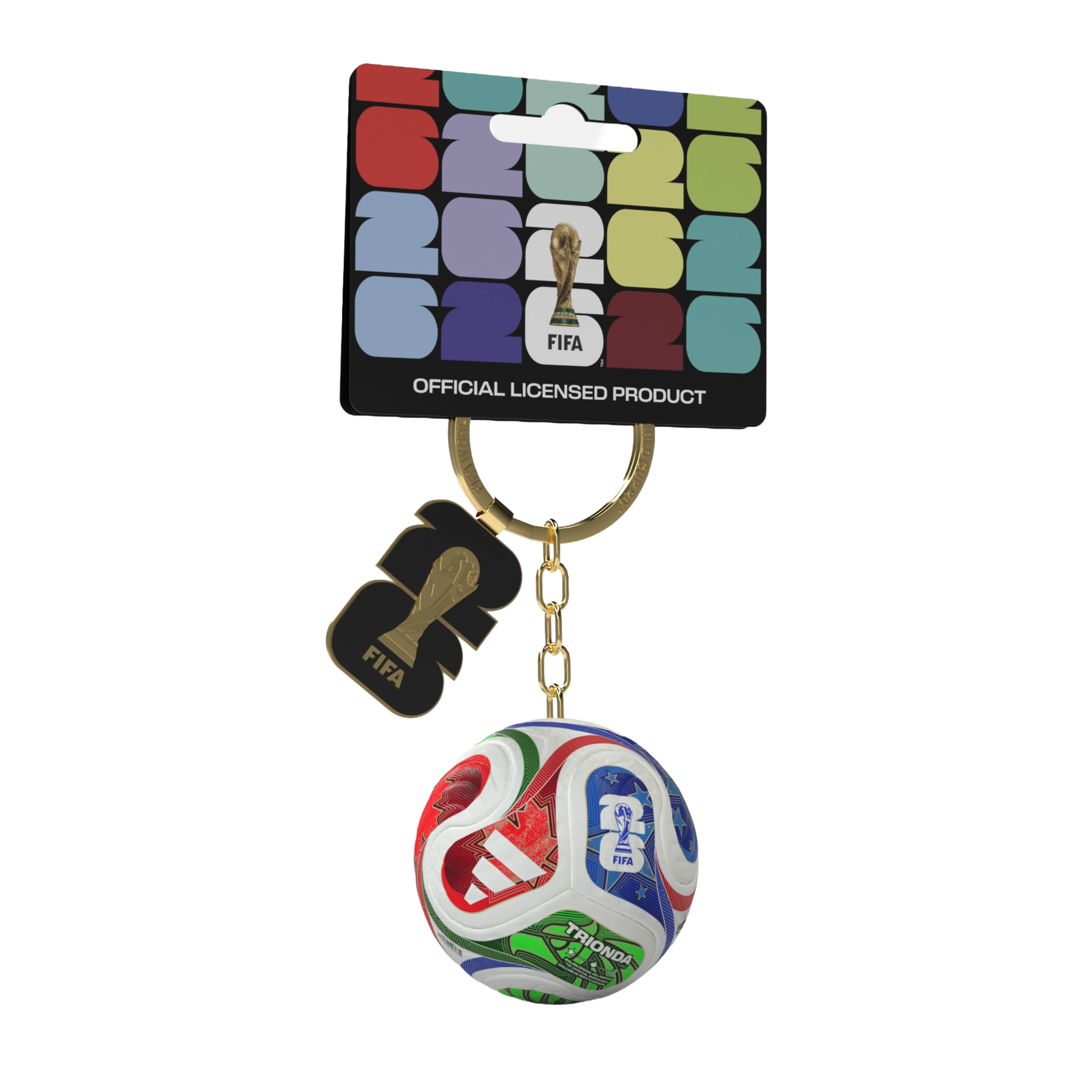 2026 FIFA World Cup adidas Trionda match ball keyring with charm