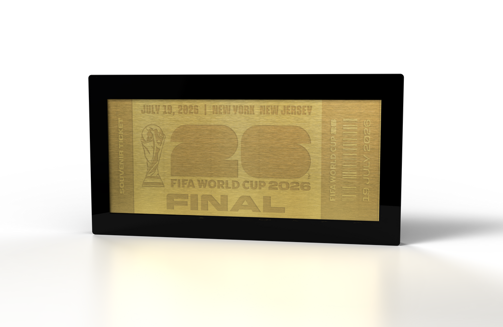 Gold-etched metal 2026 FIFA World Cup souvenir ticket