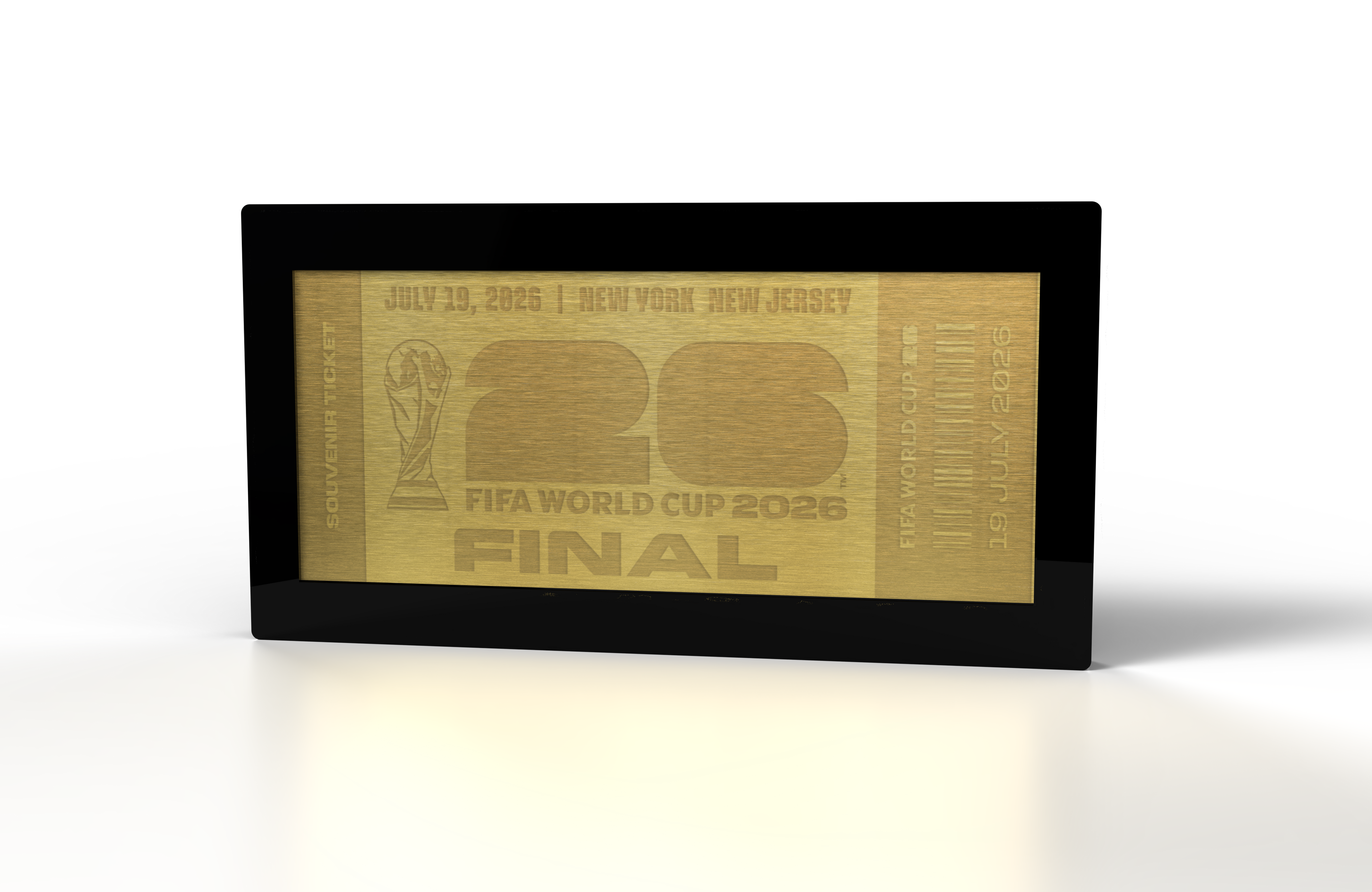 Gold-etched metal 2026 FIFA World Cup souvenir ticket