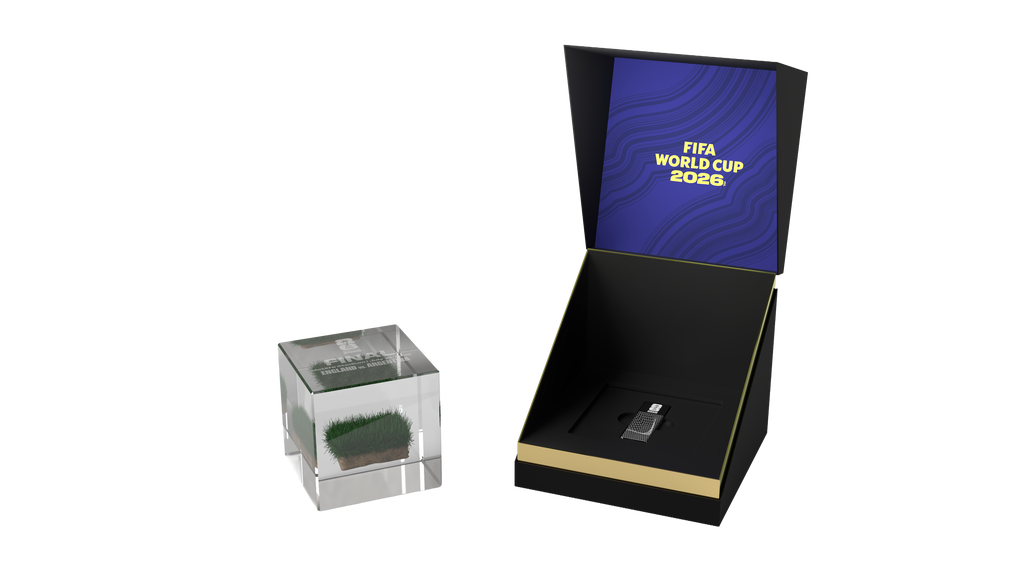 KeepStub Foundation Edition – acrylic display with pitch fragment visible