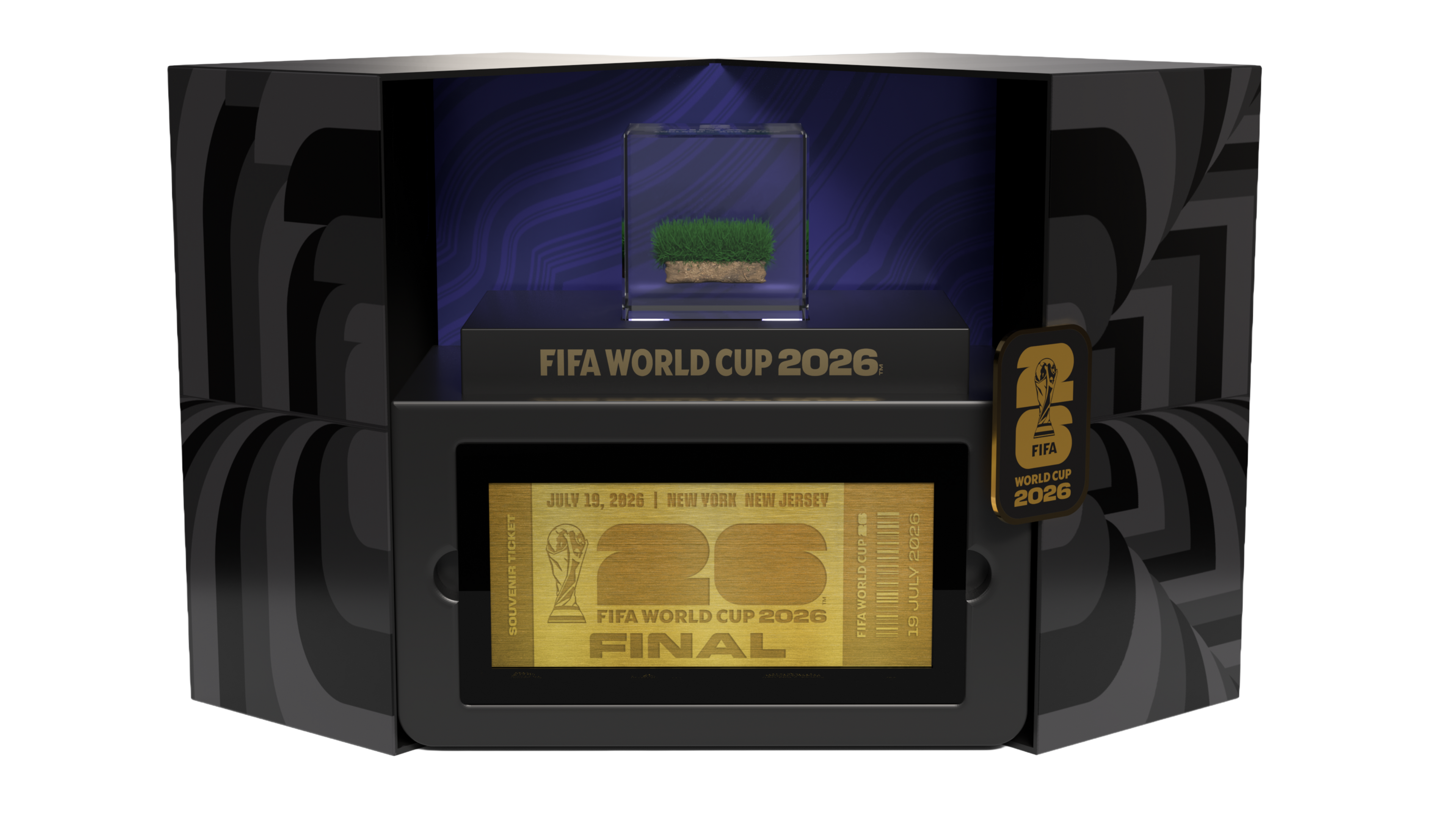KeepStub Stadium Edition – full display with pitch fragment, ticket and certificate